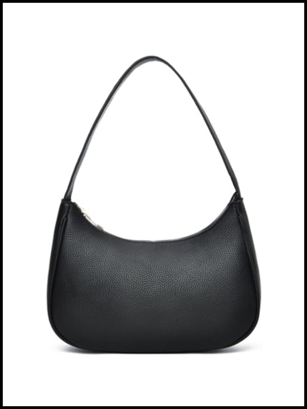 Small Crescent Shoulder Bag Vegan Leather Hobo Purse
